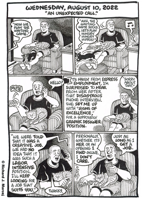 Daily Comic Journal: August 10, 2022: “An Unexpected Call.”