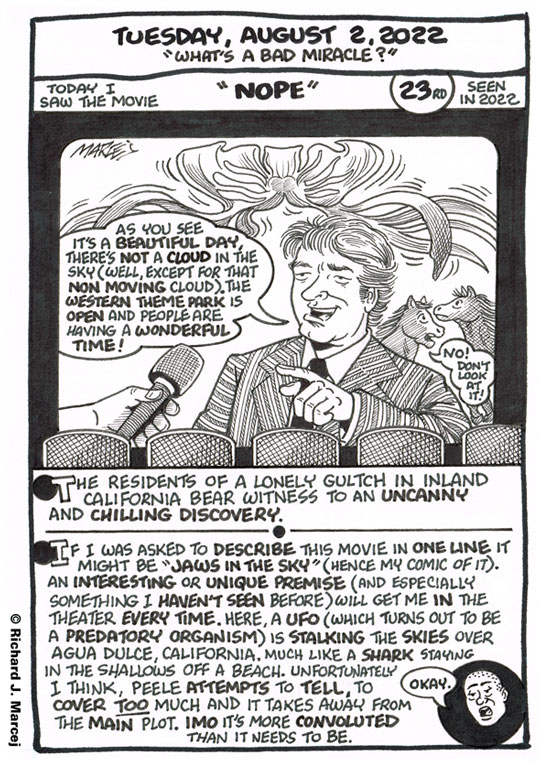 Daily Comic Journal: August 2, 2022: “What’s A Bad Miracle?”