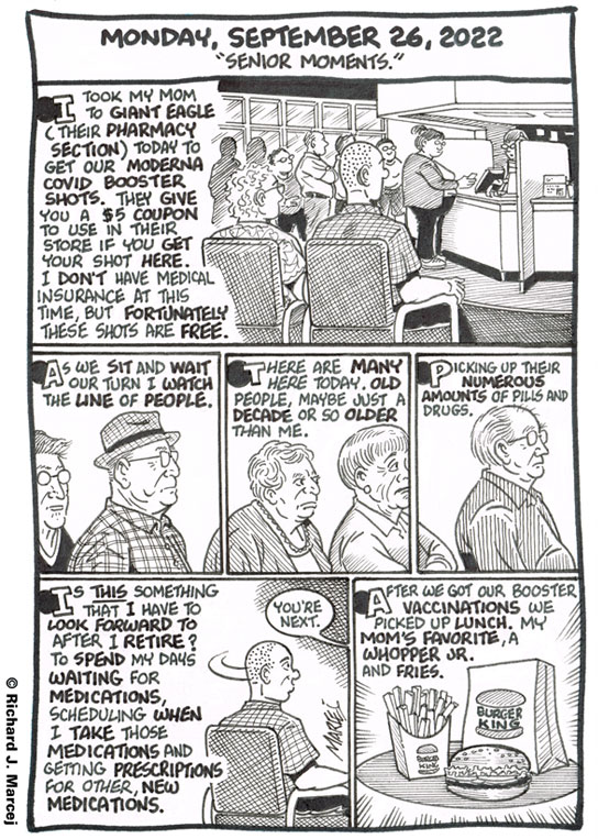 Daily Comic Journal: September 26, 2022: “Senior Moments.”