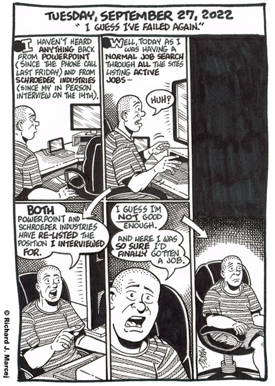 Daily Comic Journal: September 27, 2022: “I Guess I’ve Failed Again.”