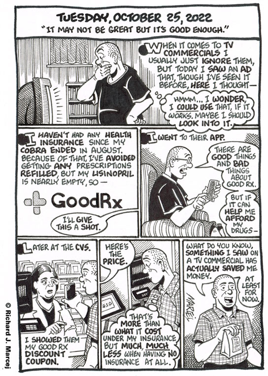 Daily Comic Journal: October 25, 2022: “It May Not Be Great But It’s Good Enough.”